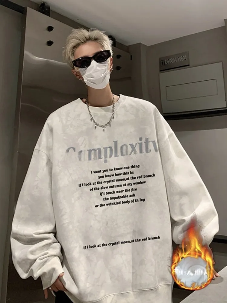 American Retro Tie Dye Fce Lined Loose Casual Thiened Warm round Ne Jaet for Men Winter Leisure Youth Outerwear
American Retro Tie Dye Fce Lined Loose Casual Thiened Warm round Ne Jaet for Men Winter Leisure Youth Outerwear