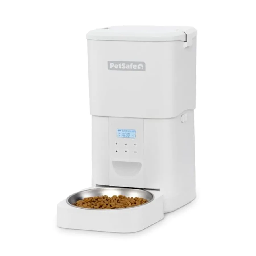 Automatic pet feeder for cats and small dogs with timed portion control FlexFeed technology 8-cup/2L capacity white color light
Automatic pet feeder for cats and small dogs with timed portion control FlexFeed technology 8-cup/2L capacity white color light