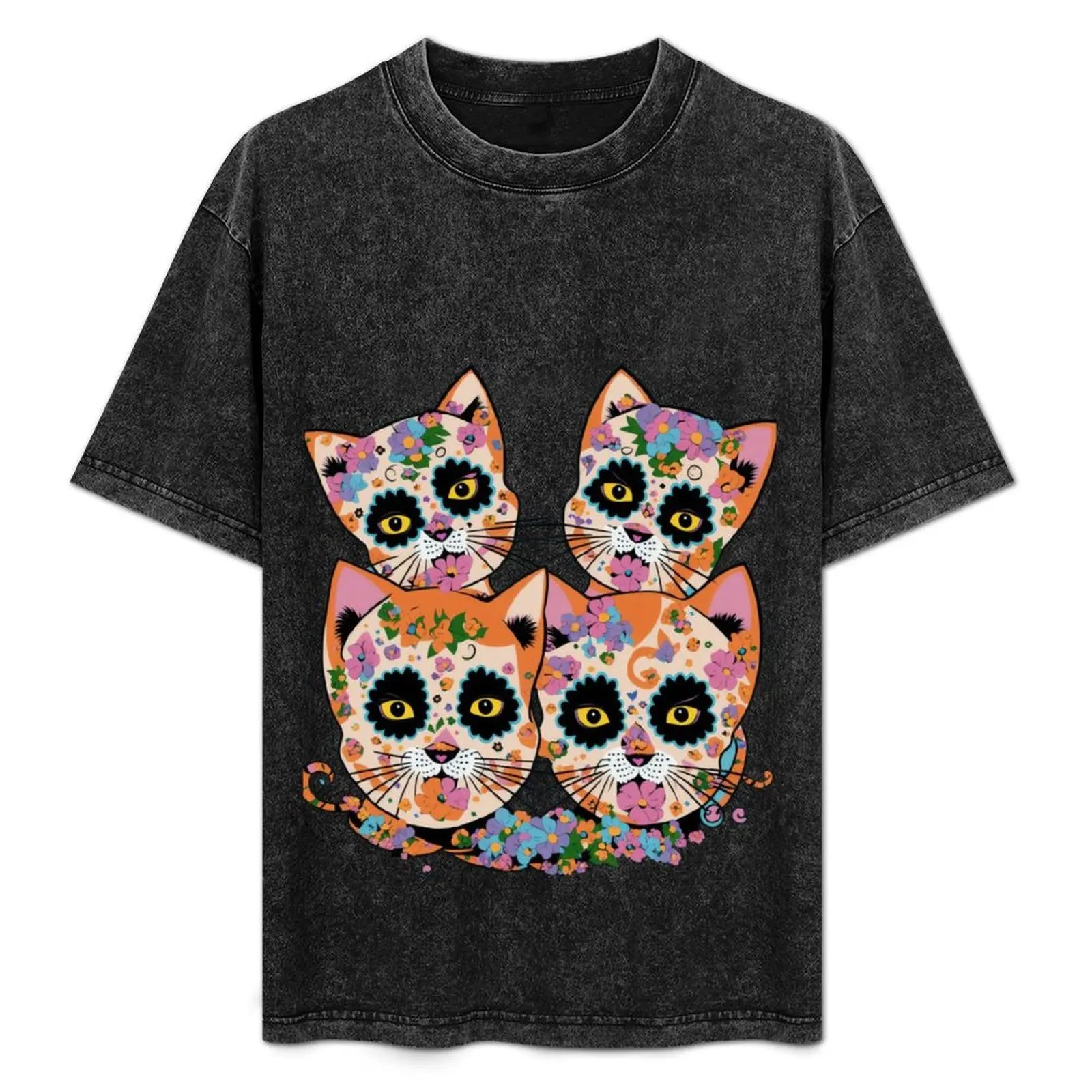 4 Cats and Kittens Day of the Dead (Día de los Muertos) T-Shirt Worker Basic Short Sleeve Tee
4 Cats and Kittens Day of the Dead (Día de los Muertos) T-Shirt Worker Basic Short Sleeve Tee