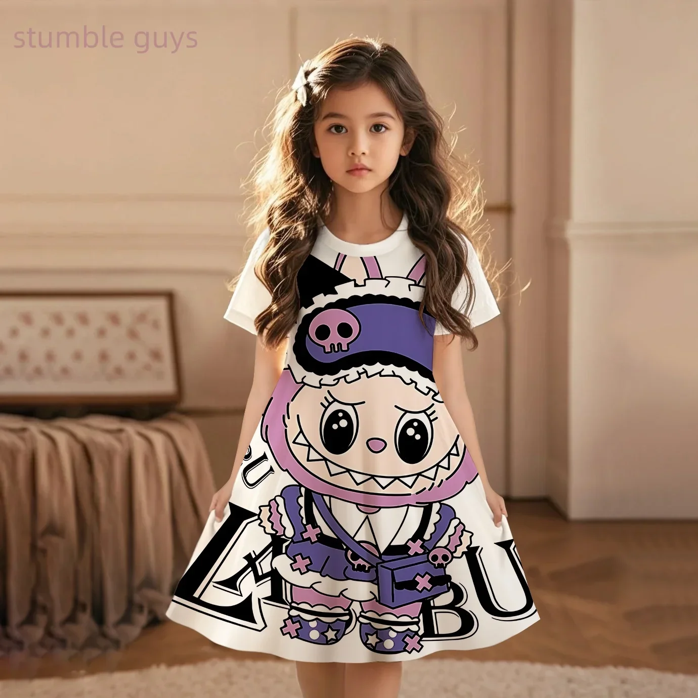 2025 Kids Clothes LABUBUs Girls Short Sleeve Princess Dresses Summer Children Clothes For Halloween Party Birthday Gifts Costume
2025 Kids Clothes LABUBUs Girls Short Sleeve Princess Dresses Summer Children Clothes For Halloween Party Birthday Gifts Costume