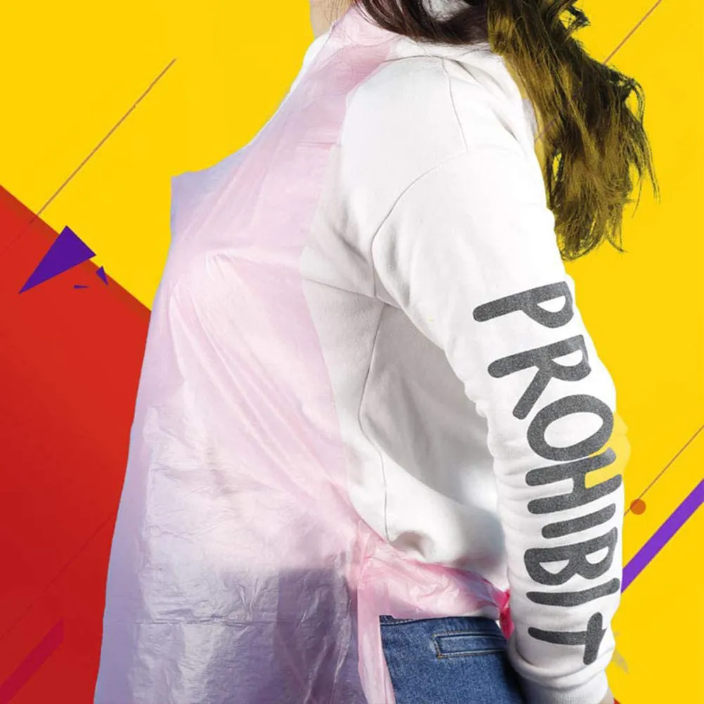 100Pcs Disposable Waterproof Aprons Plastic Cooking Apron Oil Proof Protective Aprons for Kitchen Picnic Use Apron for Cooking
100Pcs Disposable Waterproof Aprons Plastic Cooking Apron Oil Proof Protective Aprons for Kitchen Picnic Use Apron for Cooking