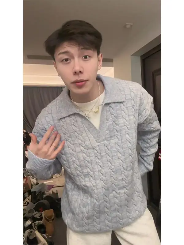 Men's Knitted Twist Sweater V-Ne Collar Winter Warm Comfortable Polyester Long Sve Casual Faion Basic Layering Top
Men's Knitted Twist Sweater V-Ne Collar Winter Warm Comfortable Polyester Long Sve Casual Faion Basic Layering Top