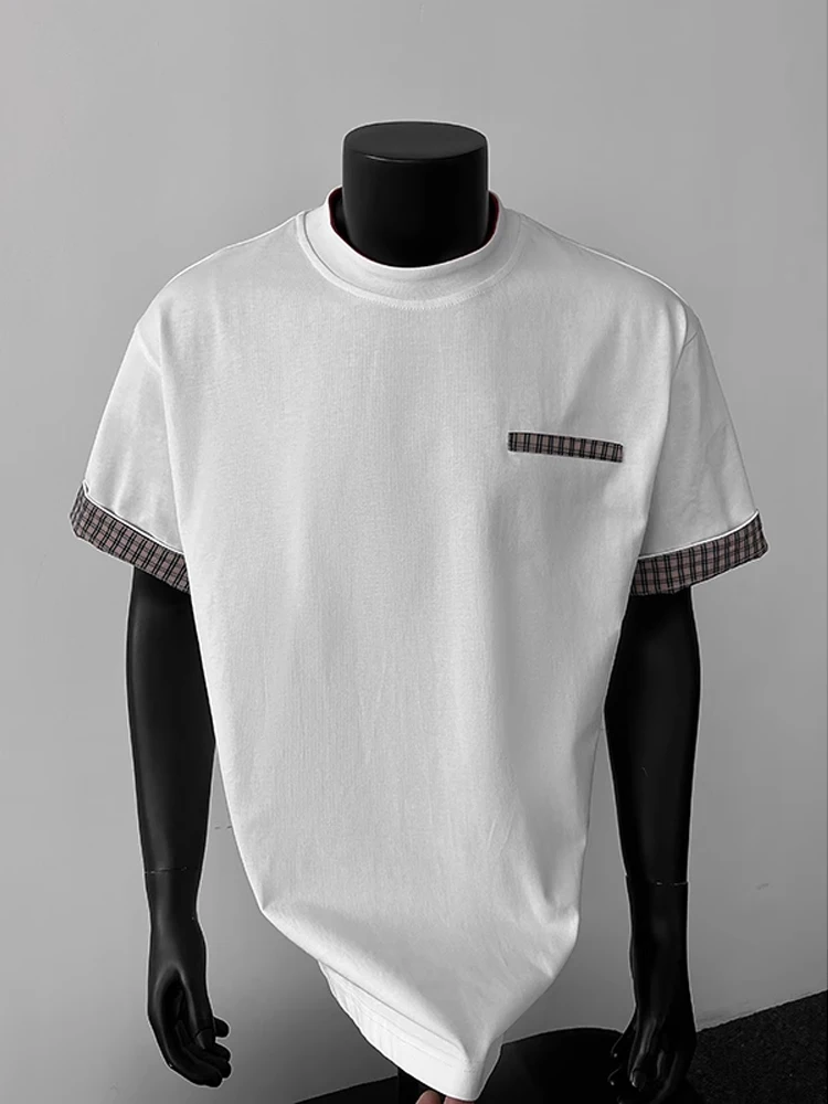 Plaid Splicing ort Sve T-irt Men's Summer Artistic Faion CleanFit Heavyweight Couple's f Sve Breathable Casual...
Plaid Splicing ort Sve T-irt Men's Summer Artistic Faion CleanFit Heavyweight Couple's f Sve Breathable Casual...