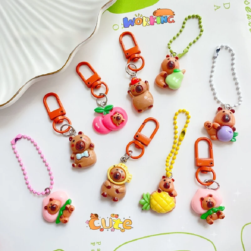 Kawaii мультфильм мини-брелки с капибарой, смоляный очаровательный брелок для ванны, сумка капибары, подвесной забавный брелок для ключей, подвеска для ключей от машины
Kawaii мультфильм мини-брелки с капибарой, смоляный очаровательный брелок для ванны, сумка капибары, подвесной забавный брелок для ключей, подвеска для ключей от машины