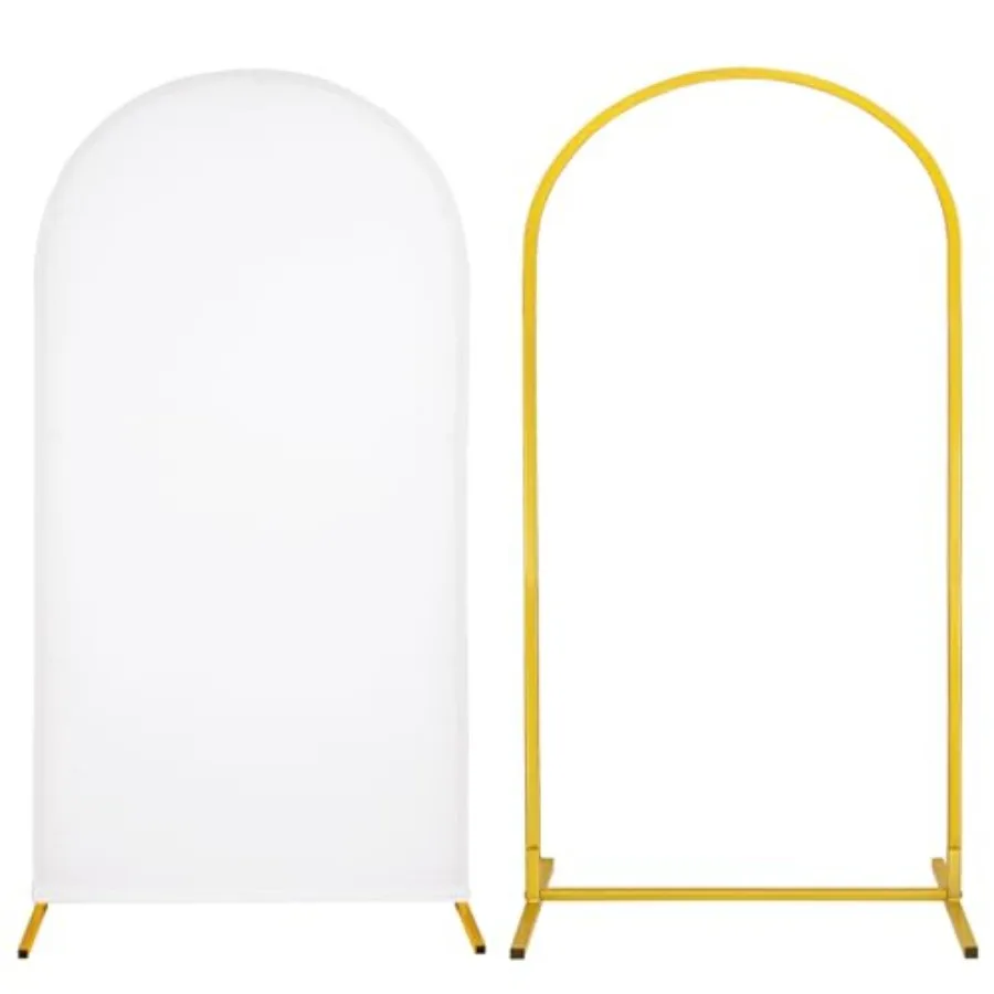 Metal Arch Stand and Cover Set, 1 Spandex Fitted Backdrop with 1 Gold Wedding Arched Stand Frame for Parties Birthday Baby Show
Metal Arch Stand and Cover Set, 1 Spandex Fitted Backdrop with 1 Gold Wedding Arched Stand Frame for Parties Birthday Baby Show