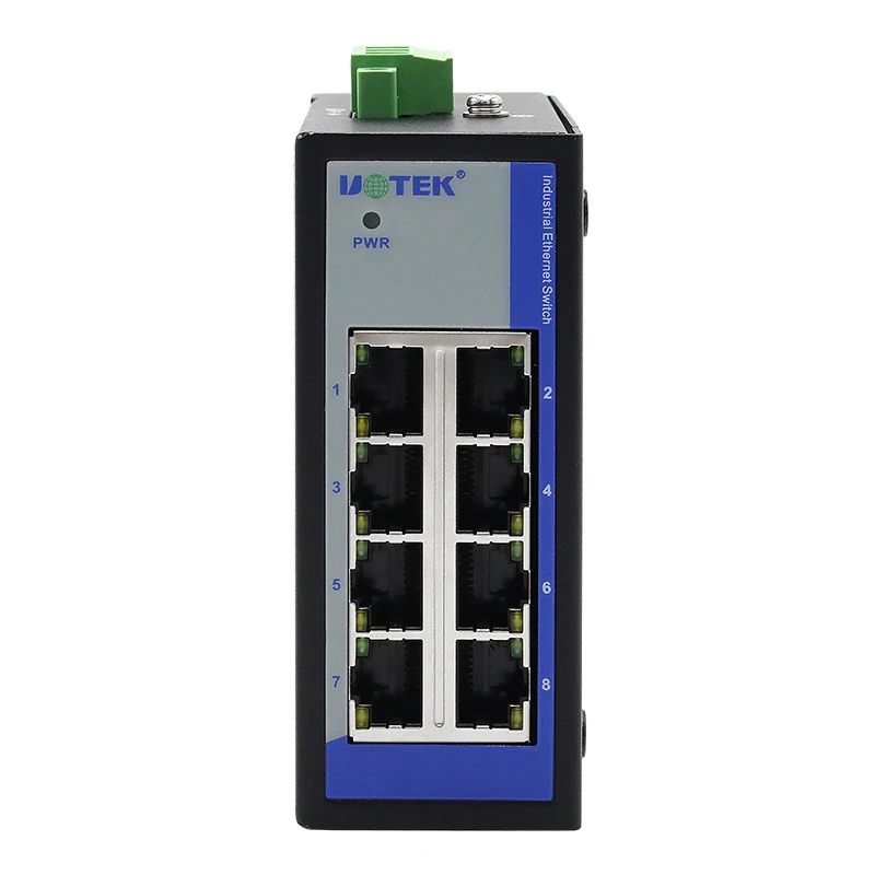 UOTEK 10/100M 8-портовый неуправляемый коммутатор Ethernet на DIN-рейку, одиночный источник питания, 12 ~ 48 В постоянного тока UT-6408SA
UOTEK 10/100M 8-портовый неуправляемый коммутатор Ethernet на DIN-рейку, одиночный источник питания, 12 ~ 48 В постоянного тока UT-6408SA