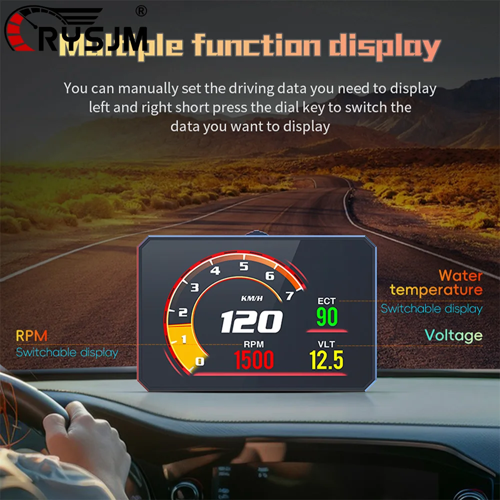 Car OBD HUD P16 Head Up Display Digital TFT LCD Color Screen Intelligent Display Multifunctional Car Accessories RPM Voltage
Car OBD HUD P16 Head Up Display Digital TFT LCD Color Screen Intelligent Display Multifunctional Car Accessories RPM Voltage 