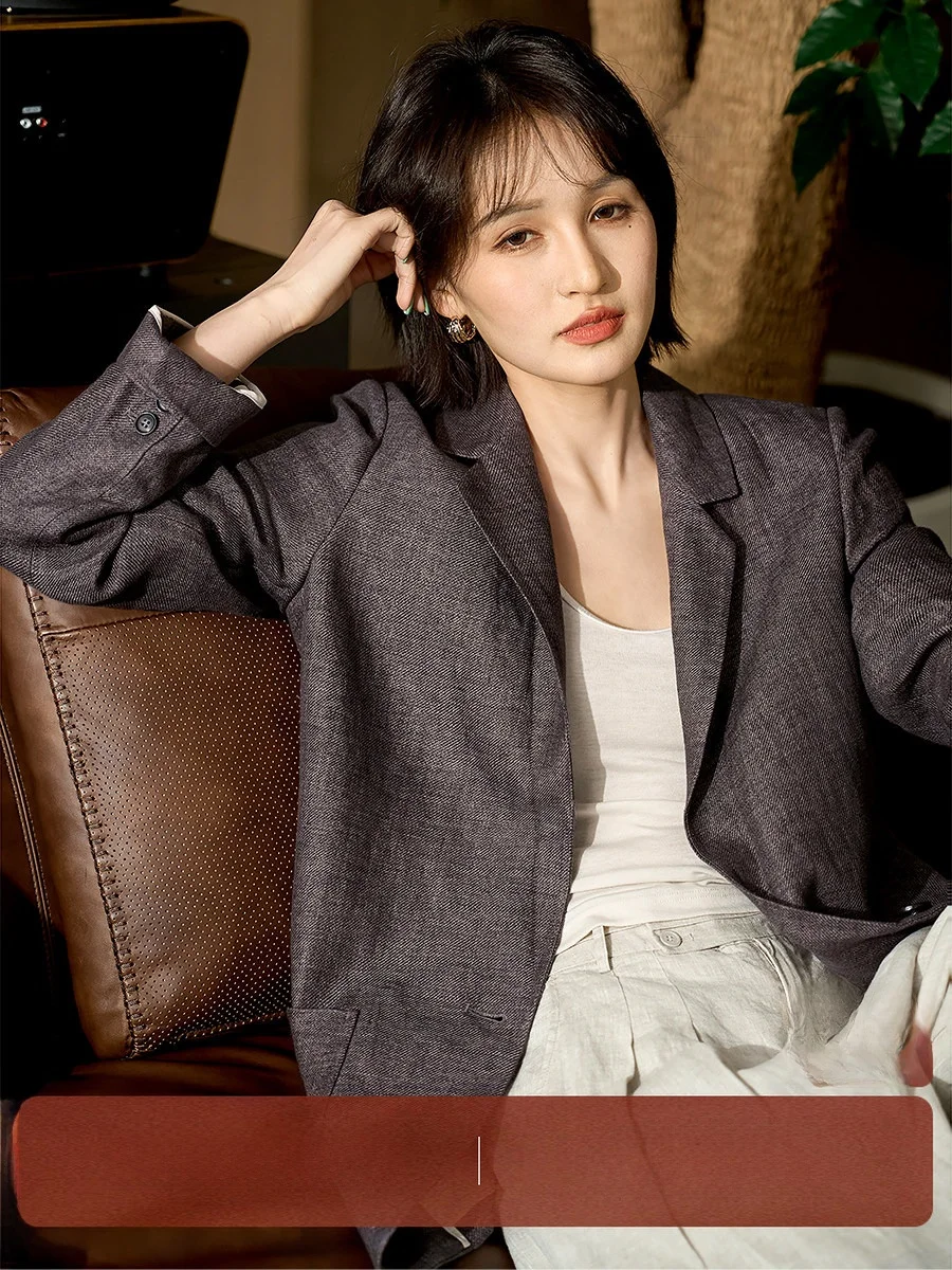 Artist Inspired Breathable Linen Single Button Suit Jacket Women's Trench Coat Style Commute Ready Pure Linen Long Sleeve
Artist Inspired Breathable Linen Single Button Suit Jacket Women's Trench Coat Style Commute Ready Pure Linen Long Sleeve
