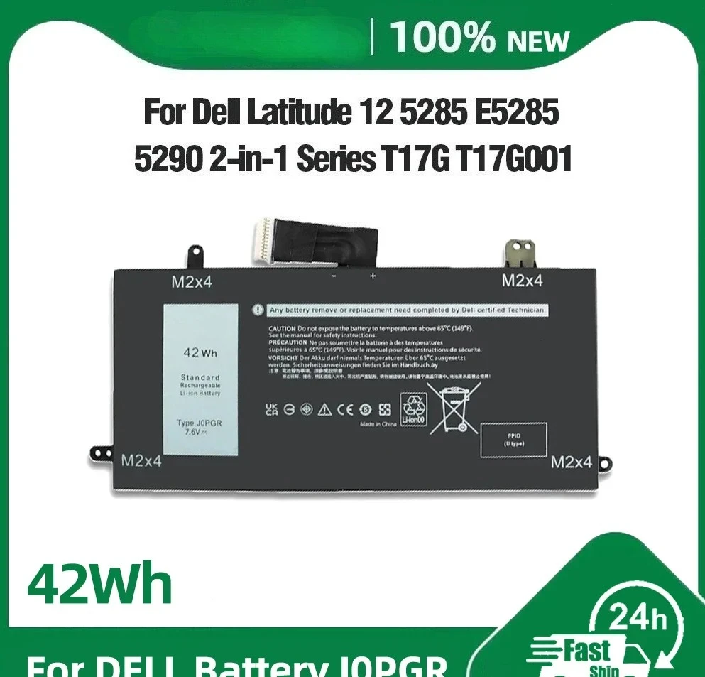 42Wh JOPGR Laptop Battery for Dell Latitude 12 5285 5290 2-in-1 T17G T17G001 T17G002 J0PGR
42Wh JOPGR Laptop Battery for Dell Latitude 12 5285 5290 2-in-1 T17G T17G001 T17G002 J0PGR
