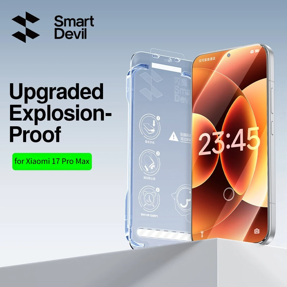 SmartDevil Borderless Temperd Glass Film for Xiaomi 17 Pro Max Mi 17 Anti-fingerprint Screen Protector HD Easy installation Tool
SmartDevil Borderless Temperd Glass Film for Xiaomi 17 Pro Max Mi 17 Anti-fingerprint Screen Protector HD Easy installation Tool