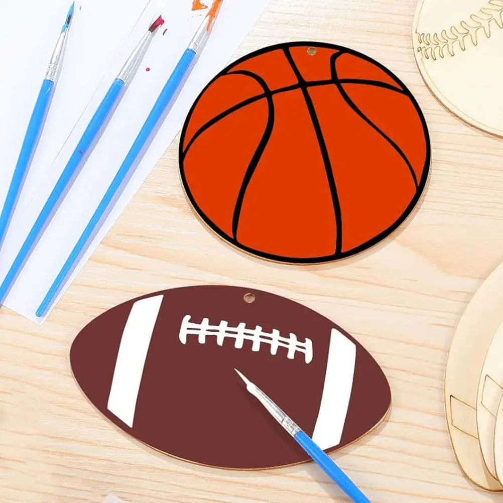 42 шт. деревянных заготовок в форме спортивных мячей, пустые деревянные элементы для росписи, гравировки, поделок, подвесных украшений, декора для вечеринок
42 шт. деревянных заготовок в форме спортивных мячей, пустые деревянные элементы для росписи, гравировки, поделок, подвесных украшений, декора для вечеринок