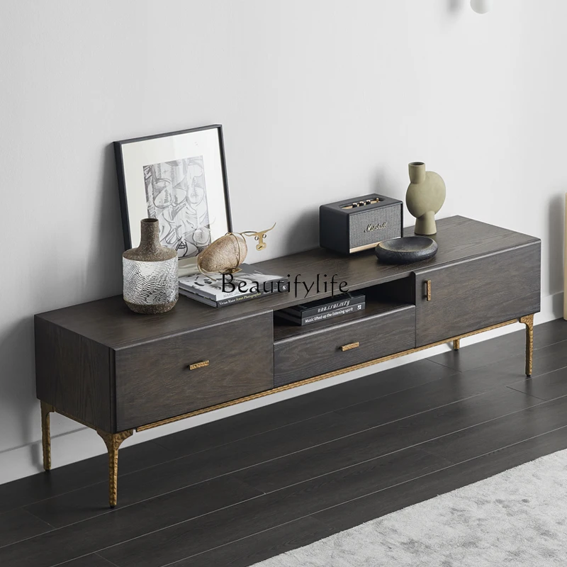 04Light luxury post-modern solid wood TV cabinet living room small apartment Nordic industrial style retro oak floor cabinet
04Light luxury post-modern solid wood TV cabinet living room small apartment Nordic industrial style retro oak floor cabinet