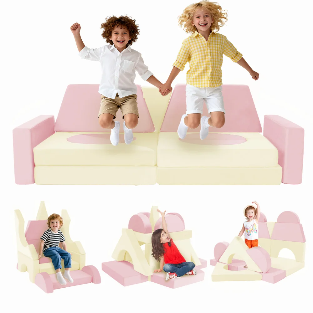 15-Piece Modular Kids Sectional Sofa: DIY Convertible Foam Toddler Play Couch for Home Spaces
15-Piece Modular Kids Sectional Sofa: DIY Convertible Foam Toddler Play Couch for Home Spaces