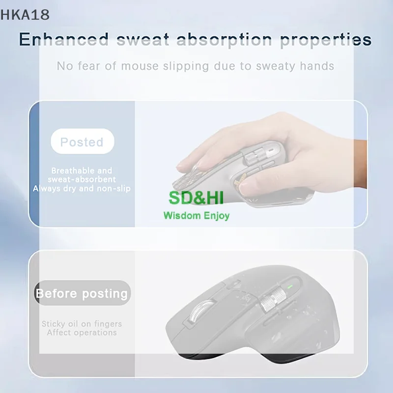 /&/Skate Sticker Non Slip Suck Sweat Mouse Anti-Slip Sticker For MX Master 3s Mouse Grip Tape