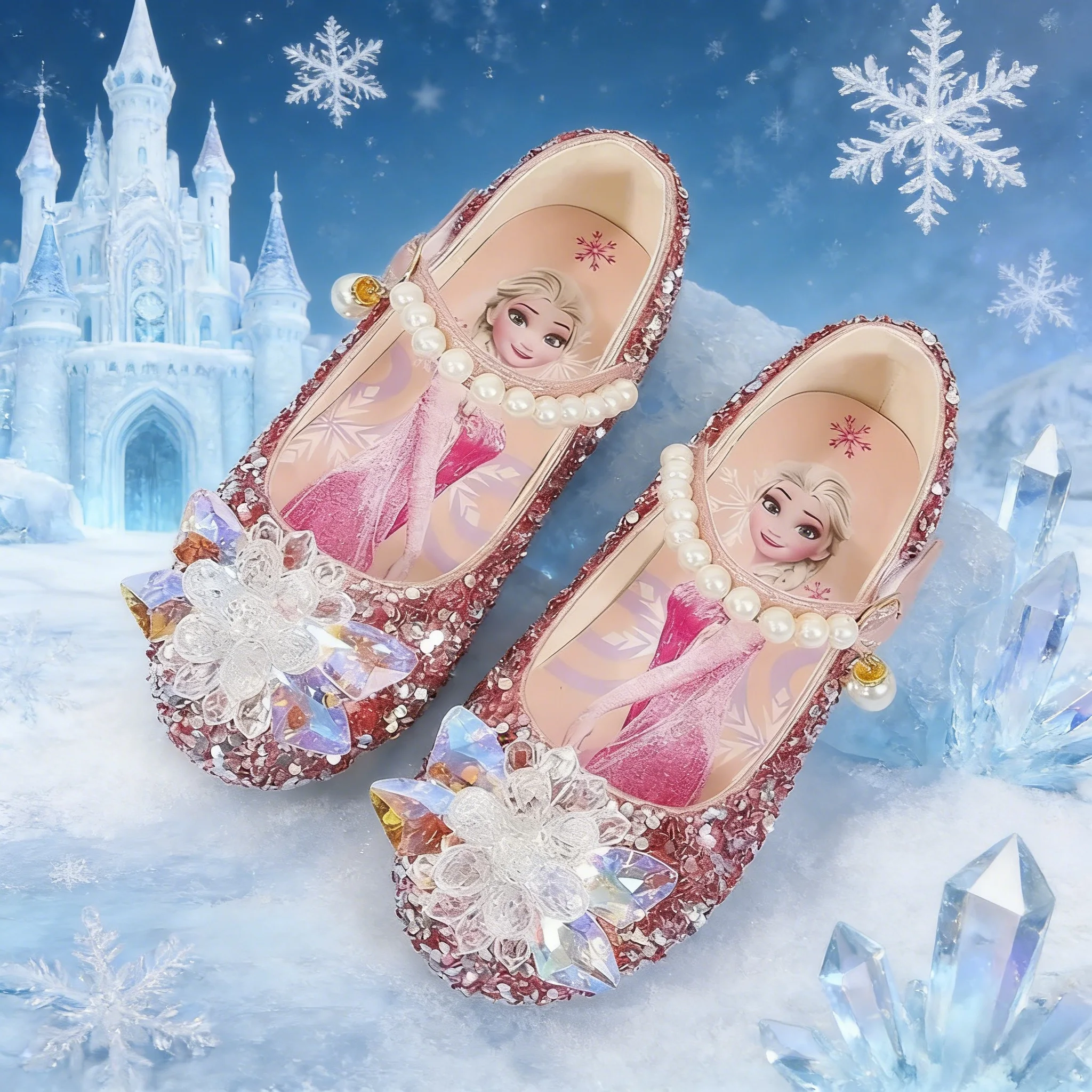 Disney Girl's Shoes Frozen Elsa Princess Soft Sole Shoes Summer Children's Crystal Pearly Shiny Girls Pink Blue Shoes
Disney Girl's Shoes Frozen Elsa Princess Soft Sole Shoes Summer Children's Crystal Pearly Shiny Girls Pink Blue Shoes
