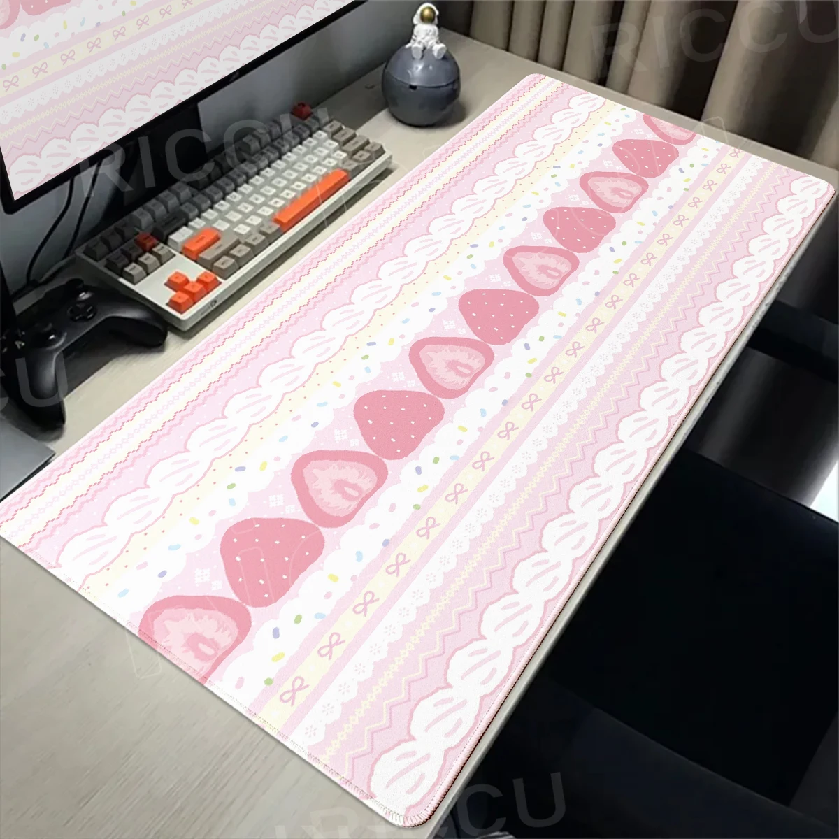 Милый коврик для стола с розовым клубничным тортом и бабочками, большой офисный коврик для мыши, резиновый коврик для стола, аксессуары для рабочего стола
Милый коврик для стола с розовым клубничным тортом и бабочками, большой офисный коврик для мыши, резиновый коврик для стола, аксессуары для рабочего стола