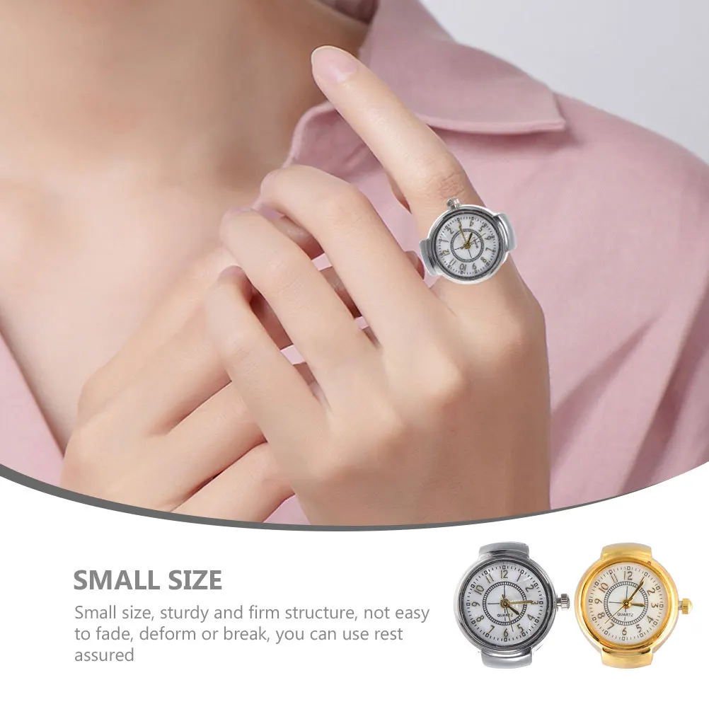 2Pcs Alloy Ring Watch Modern Cool Design Small Size Finger Watches Reliable Material Birthday Christmas Gift Ring Jewelry
2Pcs Alloy Ring Watch Modern Cool Design Small Size Finger Watches Reliable Material Birthday Christmas Gift Ring Jewelry