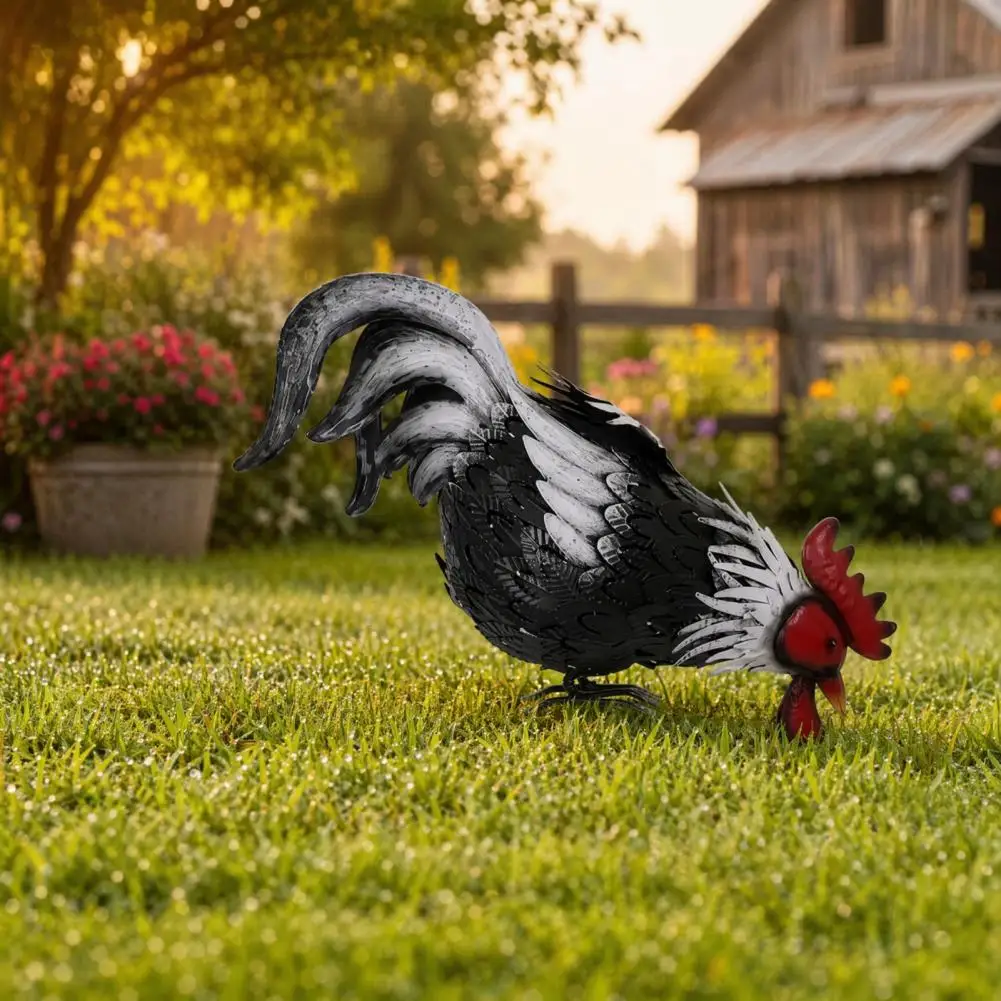 Handmade Iron Rooster Metal Rooster Yard Art Sculpture Outdoor Chicken Garden Statue Decorative Metal Backyard Patio for Kitchen
Handmade Iron Rooster Metal Rooster Yard Art Sculpture Outdoor Chicken Garden Statue Decorative Metal Backyard Patio for Kitchen