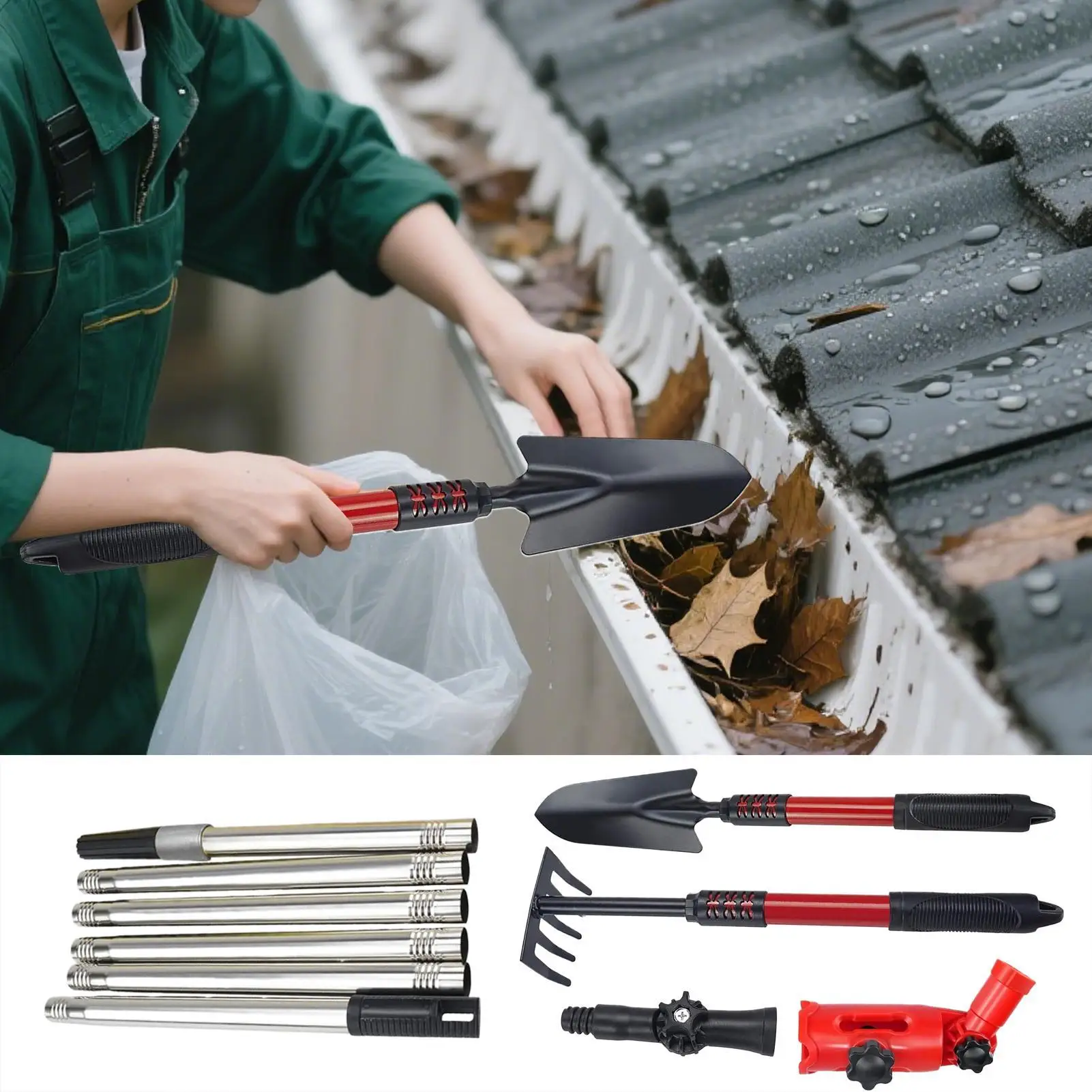 Multi-Angle Gutter Cleaner Tool Extendable Gutter Cleaning Rake With Telescopic Poles Leaves Removal Rust-Proof Roofing Drainage
Multi-Angle Gutter Cleaner Tool Extendable Gutter Cleaning Rake With Telescopic Poles Leaves Removal Rust-Proof Roofing Drainage