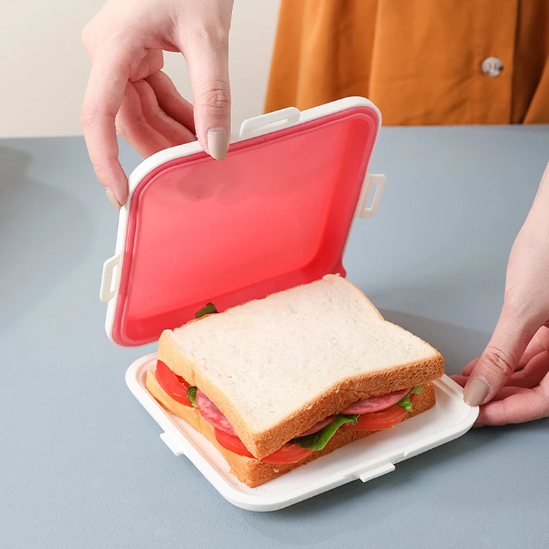 Портативная коробка для сэндвичей и тостов Bento, многоразовая силиконовая коробка для сэндвичей, экологически чистый контейнер для еды для обеда, посуда для микроволновой печи
Портативная коробка для сэндвичей и тостов Bento, многоразовая силиконовая коробка для сэндвичей, экологически чистый контейнер для еды для обеда, посуда для микроволновой печи