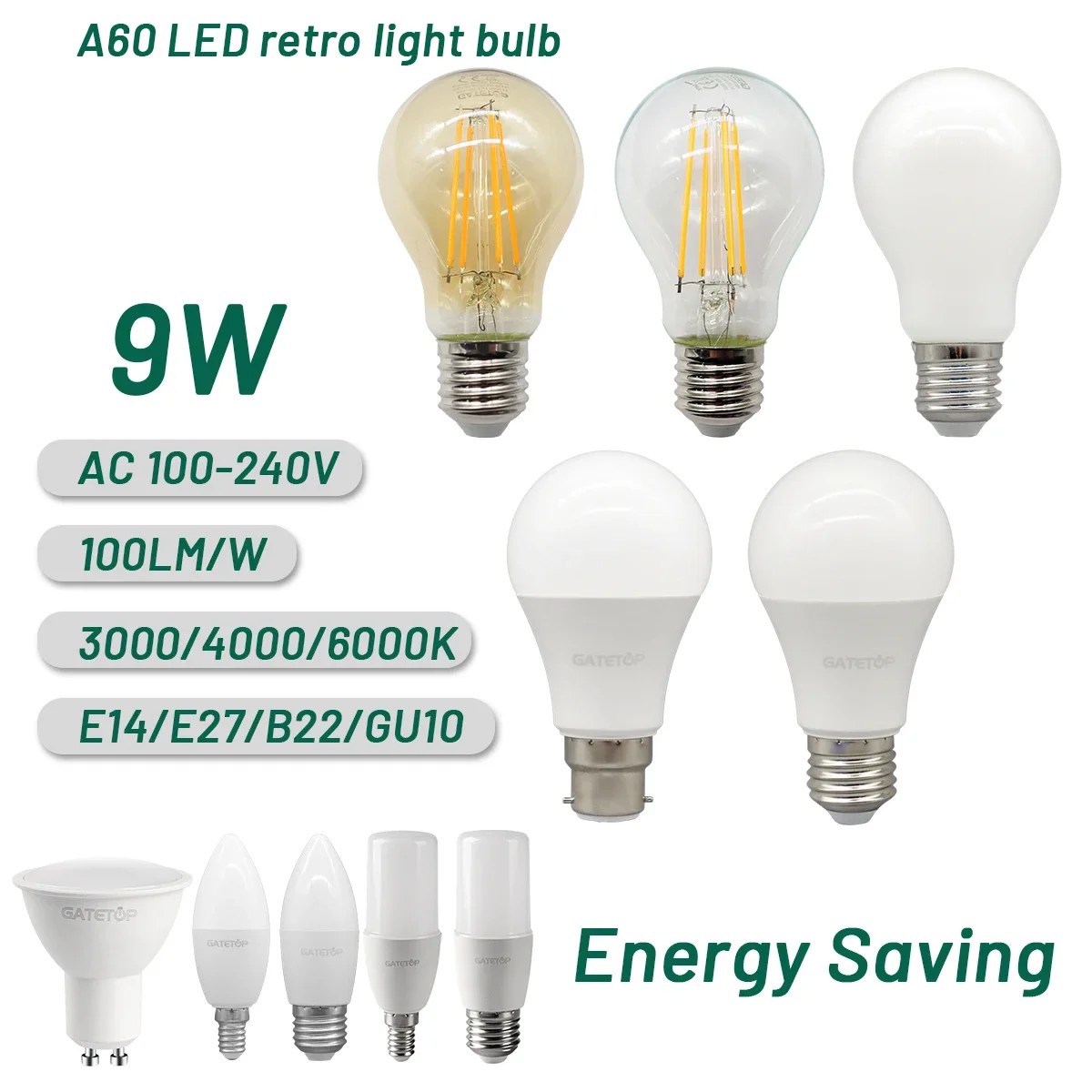 6PCS Super Bright Led Filament Lamp 9W E27 Retro Edison Lamp Gold Clear Glass Bulb 220V 120V Vintage B22 E14 LED GU10 Spotlight
6PCS Super Bright Led Filament Lamp 9W E27 Retro Edison Lamp Gold Clear Glass Bulb 220V 120V Vintage B22 E14 LED GU10 Spotlight