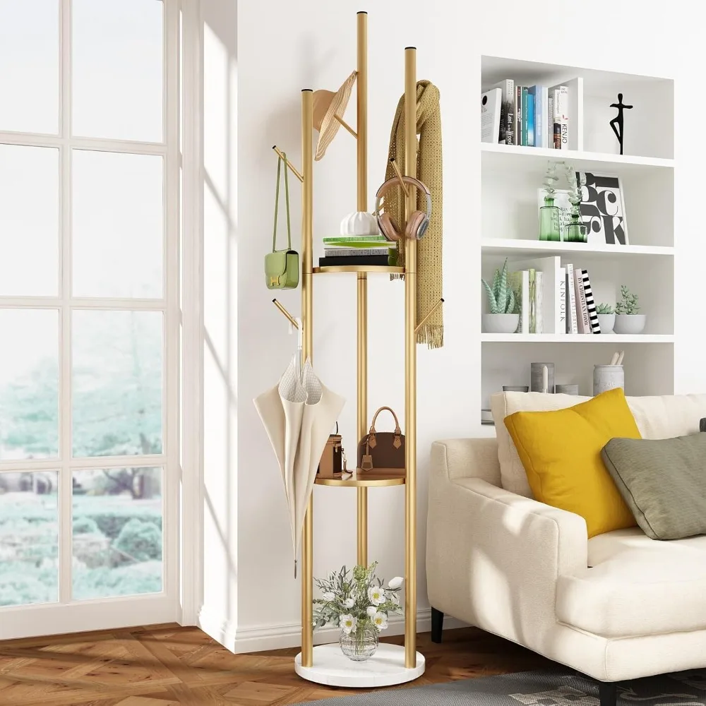 Marble Base Freestanding Coat Rack with 3 Shelves and 9 Hooks for Entryway, Hallway & Bedroom, Easy Assembly Coat Rack
Marble Base Freestanding Coat Rack with 3 Shelves and 9 Hooks for Entryway, Hallway & Bedroom, Easy Assembly Coat Rack