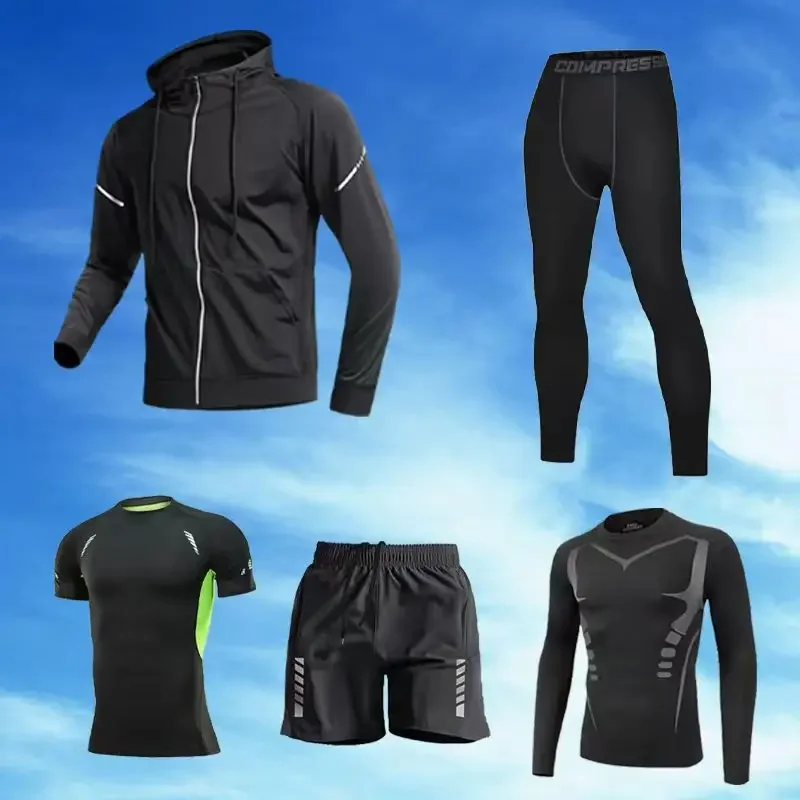 2025 Men's Sports Five-piece set, professional sportswear, high elasticity and quick drying, fitness cycling
2025 Men's Sports Five-piece set, professional sportswear, high elasticity and quick drying, fitness cycling