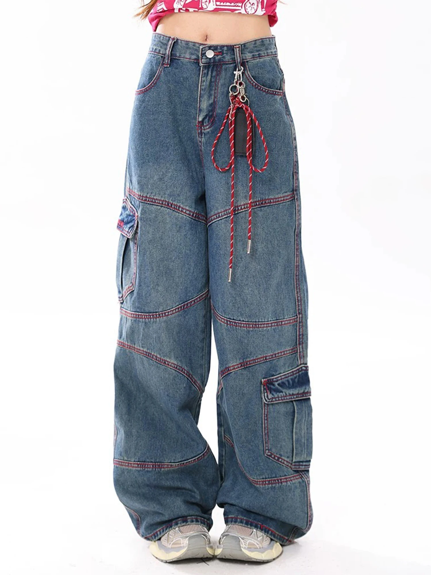 Women Blue Y2k Cargo Jeans Japanese 2000s Style Baggy Boyfriend Jean Pants Vintage Harajuku Hip Hop Denim Trousers Clothes 2025
Women Blue Y2k Cargo Jeans Japanese 2000s Style Baggy Boyfriend Jean Pants Vintage Harajuku Hip Hop Denim Trousers Clothes 2025