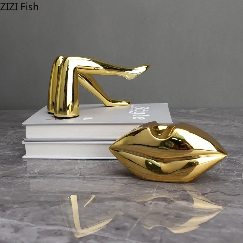 Golden Lips/leg Statue Gilded Artwork Ornaments Desktop Resin Figurines Human Body Sculpture Home Decoration Accessories Modern
Golden Lips/leg Statue Gilded Artwork Ornaments Desktop Resin Figurines Human Body Sculpture Home Decoration Accessories Modern