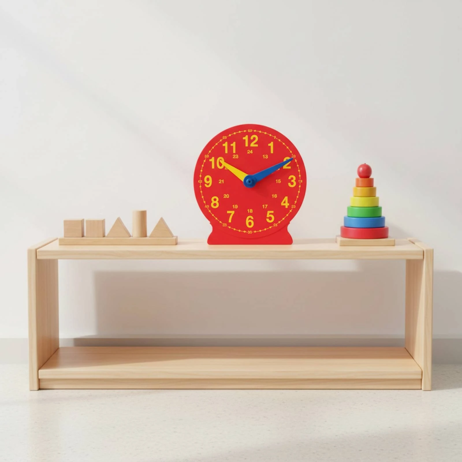 Attractive Teaching Timepiece Red Face Analog Teaching Timepiece Plastic Body Visual Learning System for Teachers, Homeschool
Attractive Teaching Timepiece Red Face Analog Teaching Timepiece Plastic Body Visual Learning System for Teachers, Homeschool