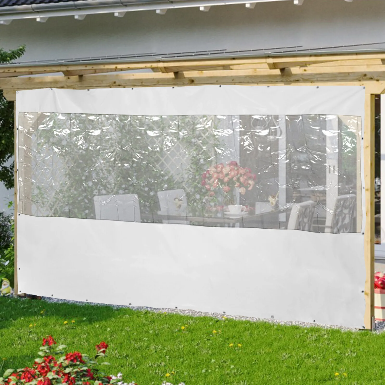 8*13Inch Rain Curtain Pvc White Waterproof Rain Curtain Rainproof Tarpaulin New 
8*13Inch Rain Curtain Pvc White Waterproof Rain Curtain Rainproof Tarpaulin New