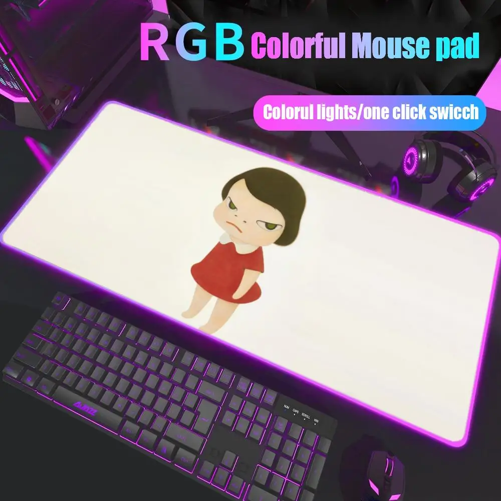 Japan Yoshimoto nara cartoon girl Mouse Pad Gamer Rgb Desk Mat Back Light Led Mousepad Setup Gaming Deskmat Big Mousepad
Japan Yoshimoto nara cartoon girl Mouse Pad Gamer Rgb Desk Mat Back Light Led Mousepad Setup Gaming Deskmat Big Mousepad