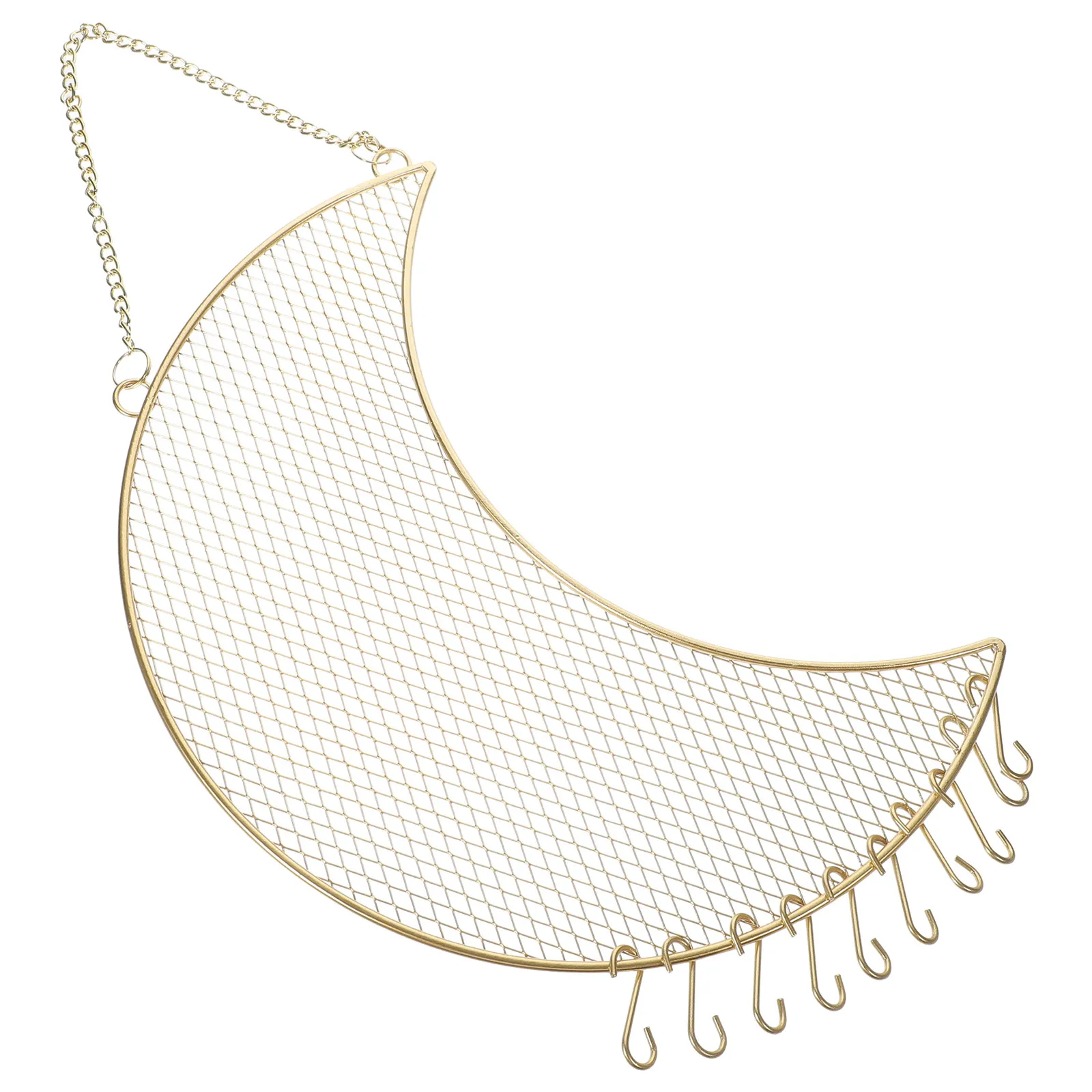 Moon Wall Hanging Jewelry Organizer Earring Display Holder Metal Grid Design Necklace Holder for Wall Mounted Jewelry Storage
Moon Wall Hanging Jewelry Organizer Earring Display Holder Metal Grid Design Necklace Holder for Wall Mounted Jewelry Storage