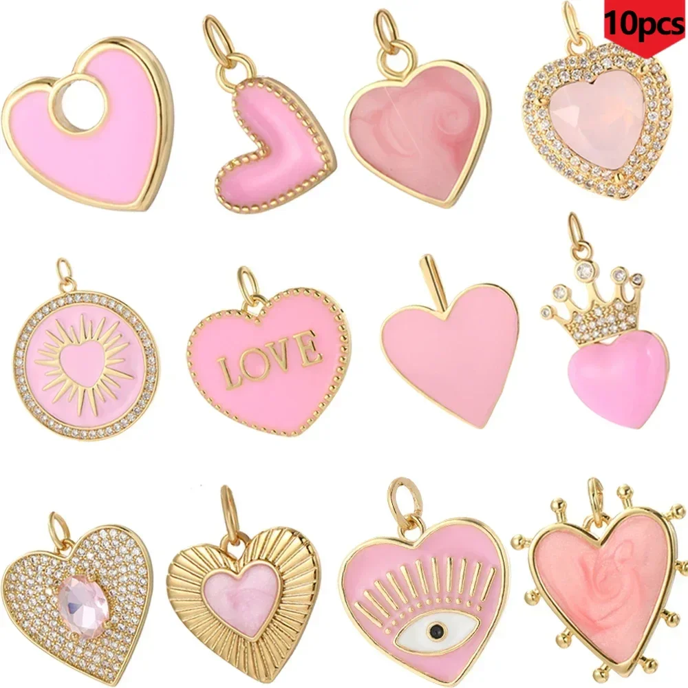 10pcs Cute Pink Love Charm Diy Earrings Designer Bracelet Necklace Pendant Jewelry Making Gold Color Butterfly Resin Charm Dijes
10pcs Cute Pink Love Charm Diy Earrings Designer Bracelet Necklace Pendant Jewelry Making Gold Color Butterfly Resin Charm Dijes