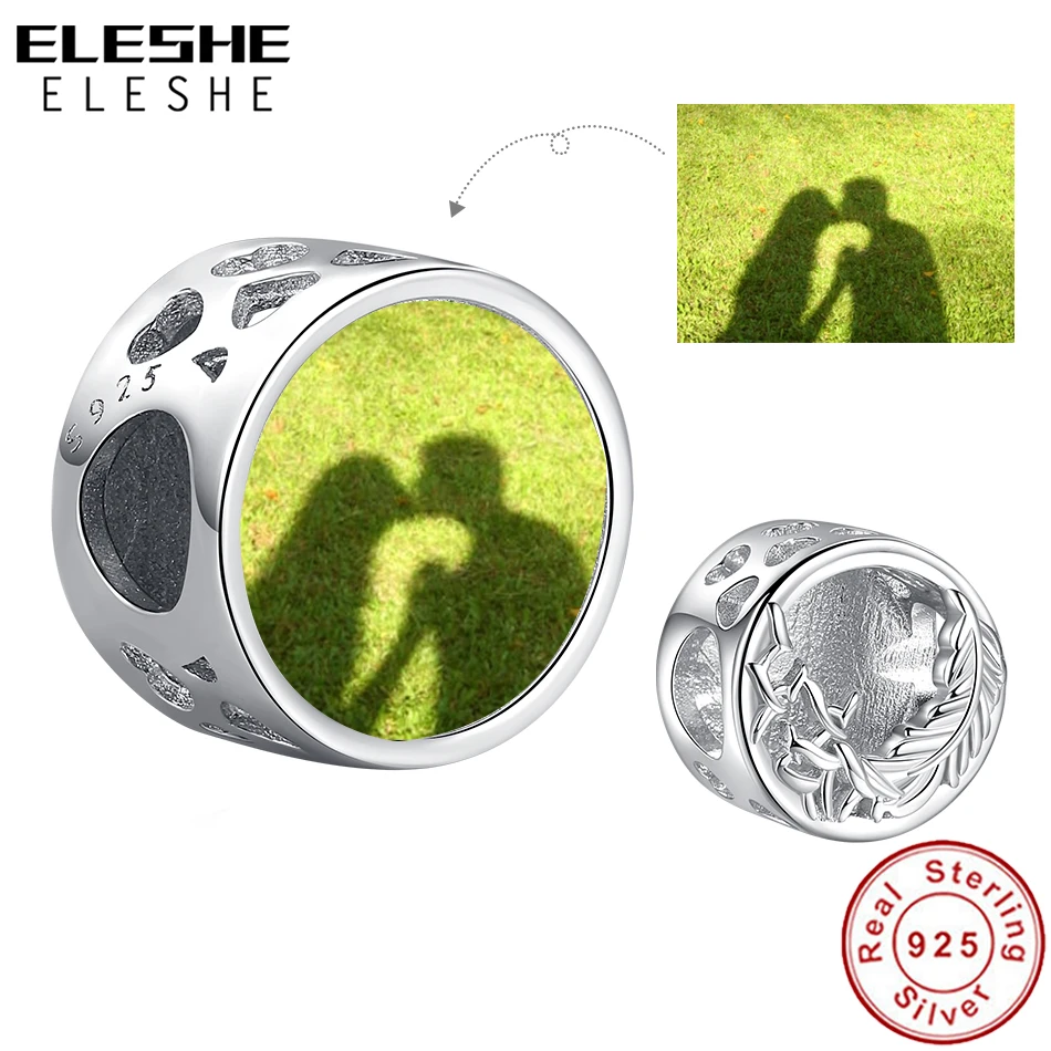 ELESHE 925 Sterling Silver Hollow Feather Round Beads Custom Photo Charm Fit Original Bracelet Personalized DIY Women Jewelry 
ELESHE 925 Sterling Silver Hollow Feather Round Beads Custom Photo Charm Fit Original Bracelet Personalized DIY Women Jewelry