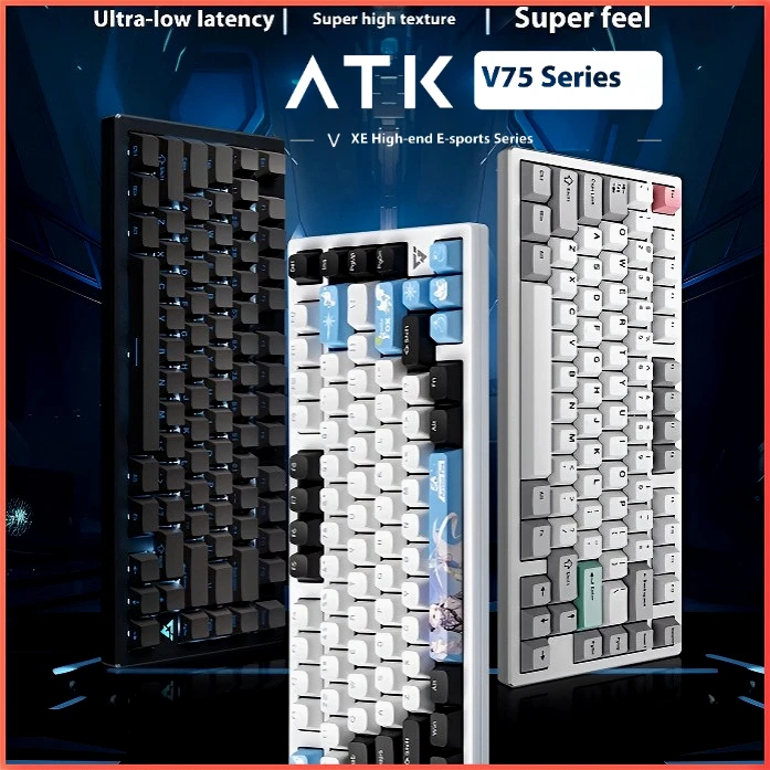 ATK VXE V75X/K E-Sports Mechanical Keyboard Tri-mode Connection Ultra-low Latency, Ultra-high Quality, Super Smooth Feel 80 keys
ATK VXE V75X/K E-Sports Mechanical Keyboard Tri-mode Connection Ultra-low Latency, Ultra-high Quality, Super Smooth Feel 80 keys