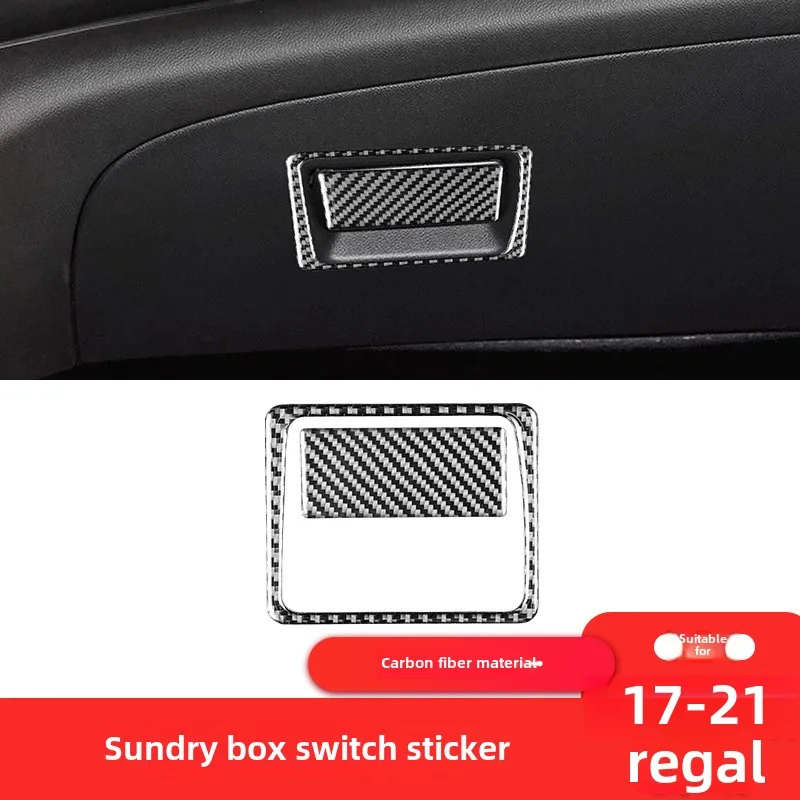 Suitable for Buick 17-21 new Regal carbon fiber interior modified passenger storage box switch decorative sticker
Suitable for Buick 17-21 new Regal carbon fiber interior modified passenger storage box switch decorative sticker