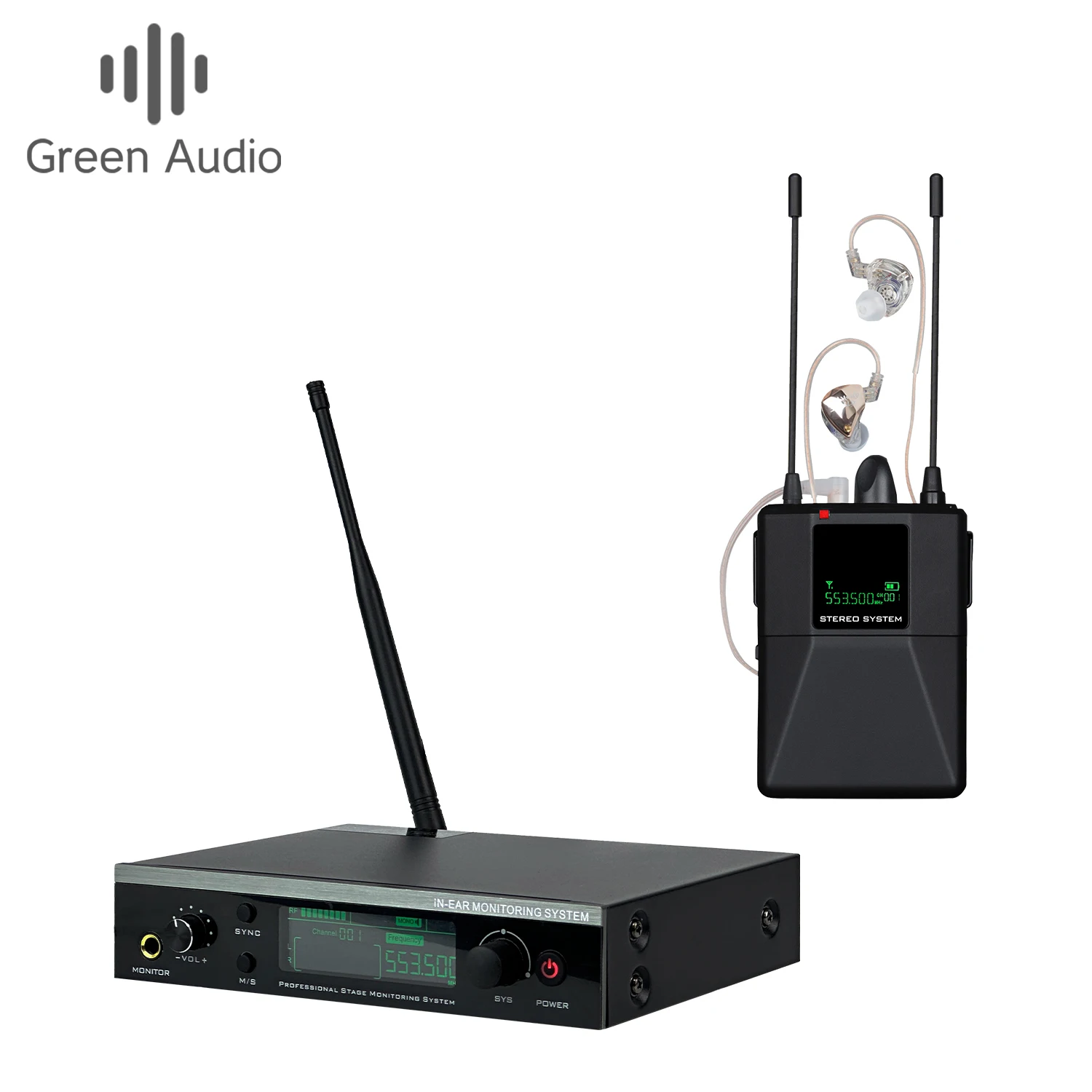 New GAW-EM102 Portable Wireless Stereo In-Ear Monitor System Noise Cancelling Professional Stage Drummer Band Church Conferences
New GAW-EM102 Portable Wireless Stereo In-Ear Monitor System Noise Cancelling Professional Stage Drummer Band Church Conferences