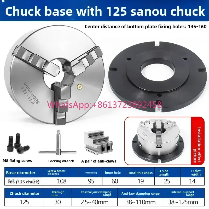 OriginalVertical Chuck 200mm Base Plate Precision Self Centering Manual Mounting Drill Bench Table 160mm Flange Heavy Duty Fixtu
OriginalVertical Chuck 200mm Base Plate Precision Self Centering Manual Mounting Drill Bench Table 160mm Flange Heavy Duty Fixtu