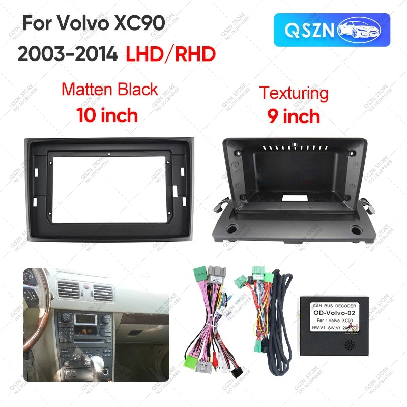 QSZN 9/10 дюймов для Volvo XC90 2003-2014 автомобильная мультимедийная радиорамка, лицевая панель, GPS, монтажный кронштейн для приборной панели, адаптер, декодер
QSZN 9/10 дюймов для Volvo XC90 2003-2014 автомобильная мультимедийная радиорамка, лицевая панель, GPS, монтажный кронштейн для приборной панели, адаптер, декодер