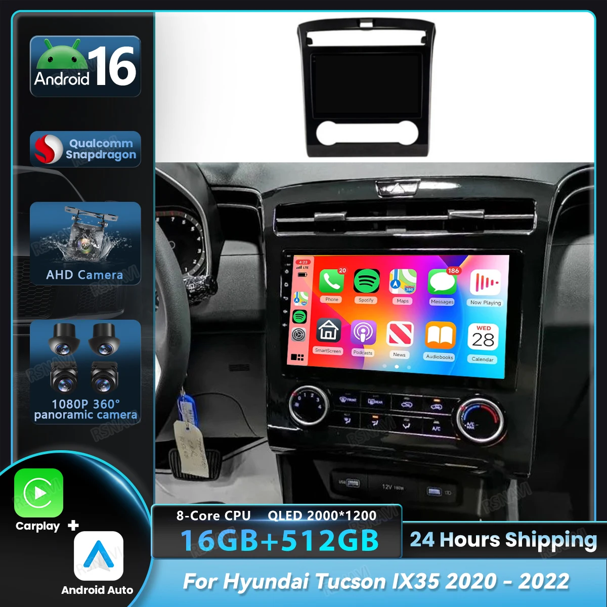 Android 16 Wireless Car Radio For Hyundai Tucson IX35 2020 2021 - 2023 Carplay Auto 2K Screen Multimedia Navigation Snapdragon
Android 16 Wireless Car Radio For Hyundai Tucson IX35 2020 2021 - 2023 Carplay Auto 2K Screen Multimedia Navigation Snapdragon