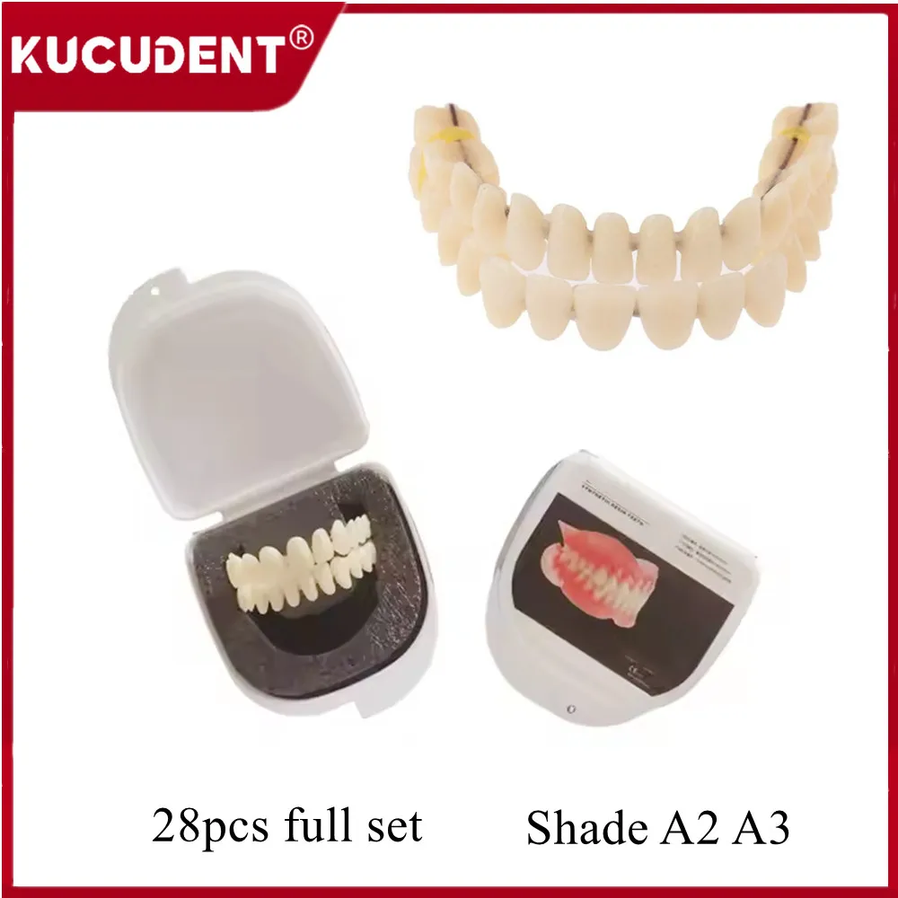 28 PCS Dental Acrylic Synthetic Resin Teeth Full Mouth Denture Set Upper Lower Shade A2 A3 Dentistry Lab Teaching Tooth Model
28 PCS Dental Acrylic Synthetic Resin Teeth Full Mouth Denture Set Upper Lower Shade A2 A3 Dentistry Lab Teaching Tooth Model