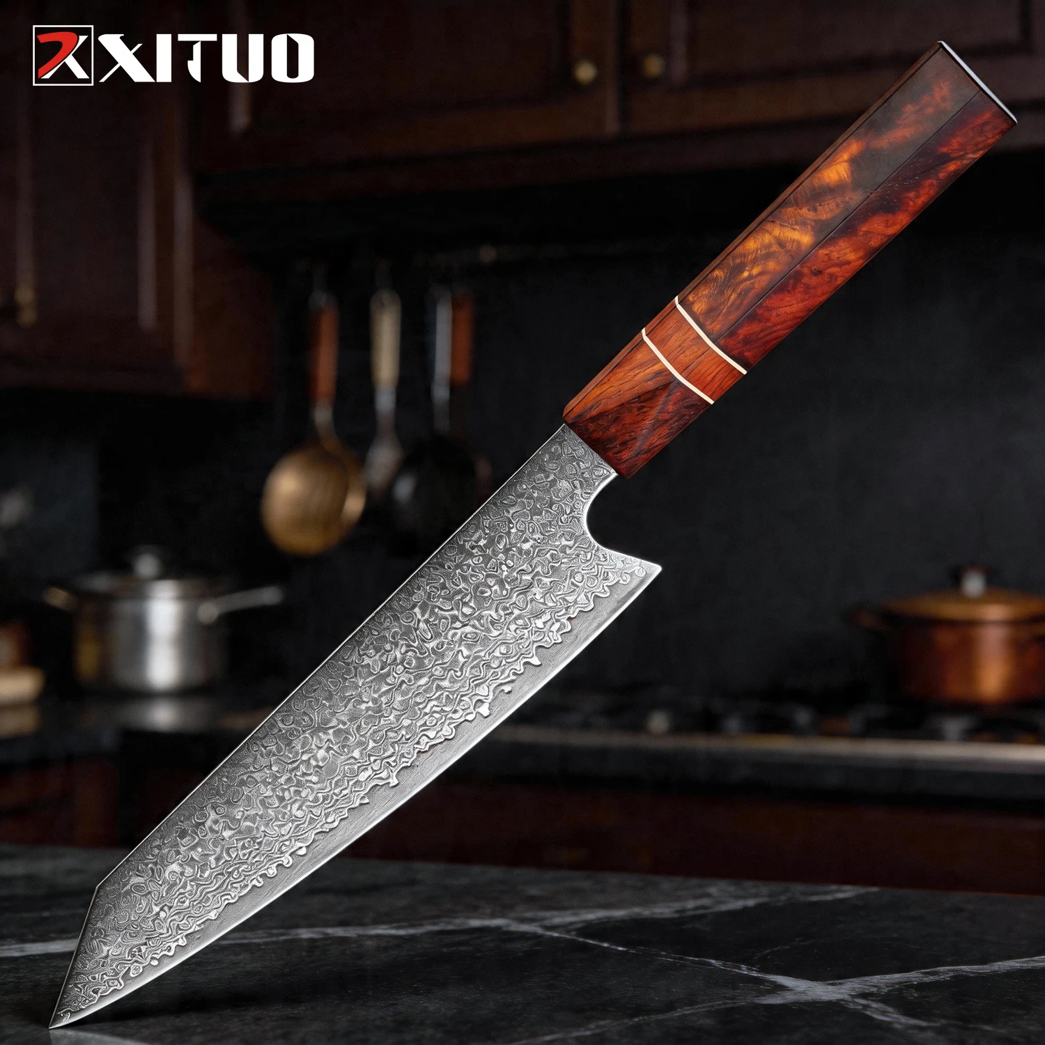 XITUO 67 Layers Damascus Steel Kiritsuke Knife Octagonal Stabilized Wood Handle Professional Japanese Chef Knife Kitchen Cooking
XITUO 67 Layers Damascus Steel Kiritsuke Knife Octagonal Stabilized Wood Handle Professional Japanese Chef Knife Kitchen Cooking