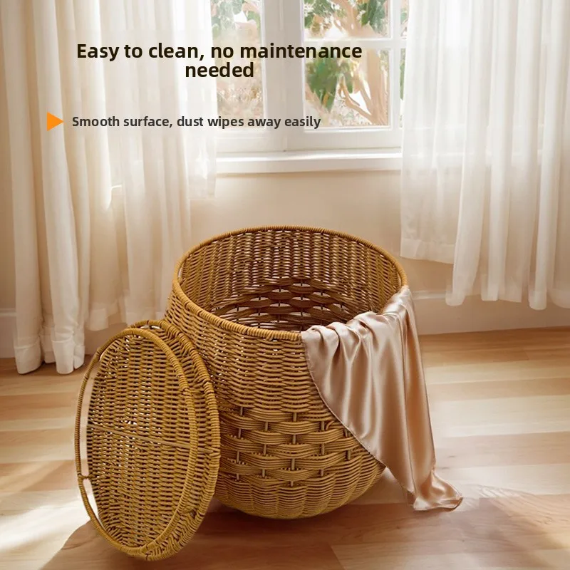 Large Capacity Wicker Laundry Basket Bathroom Shoe Changing round Dirty Clothes Bucket Home Storage Organizer Basket
Large Capacity Wicker Laundry Basket Bathroom Shoe Changing round Dirty Clothes Bucket Home Storage Organizer Basket