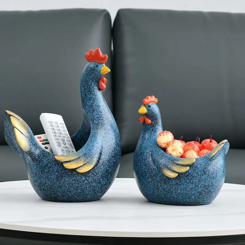 Storage Ornaments Modern Home Decoration Accessories Blue Cock Hen Desktop Storage Box Organize Container Crafts
Storage Ornaments Modern Home Decoration Accessories Blue Cock Hen Desktop Storage Box Organize Container Crafts