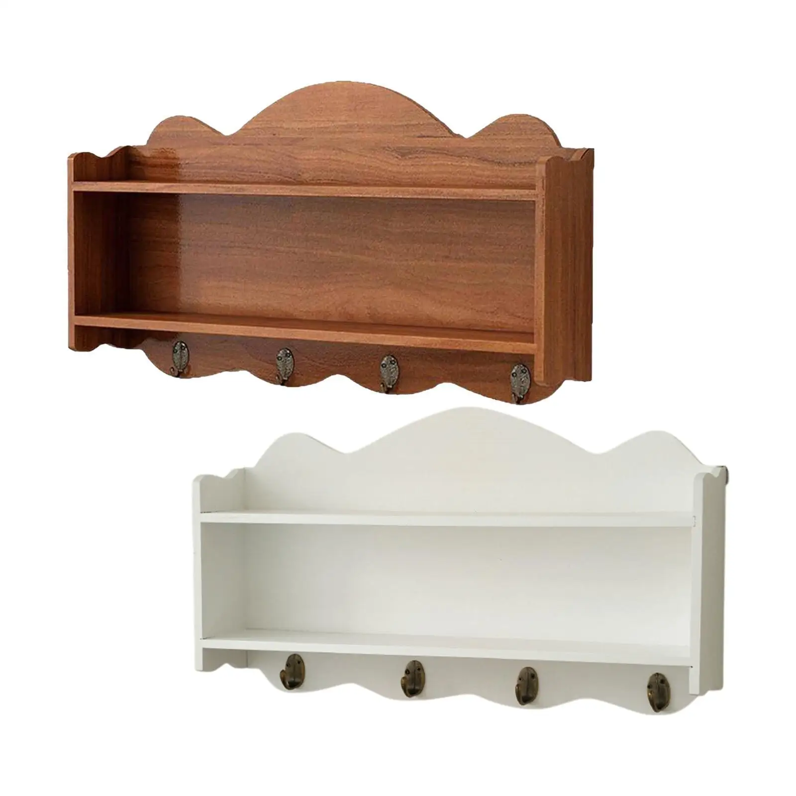 Wood Wall Storage Shelves Ornaments Display Stand Easy Installation Multi-use Double-layer Rack Wall Shelf for Entryway
Wood Wall Storage Shelves Ornaments Display Stand Easy Installation Multi-use Double-layer Rack Wall Shelf for Entryway