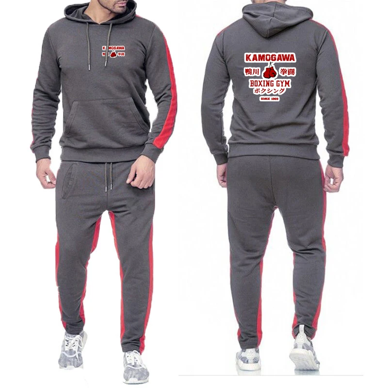 Hajime No Ippo Kamogawa Boxing Gym 2025 New Men's Solid Color Sports Sets Hooded Tracksuit+Drawstring Sweatpants Suits
Hajime No Ippo Kamogawa Boxing Gym 2025 New Men's Solid Color Sports Sets Hooded Tracksuit+Drawstring Sweatpants Suits