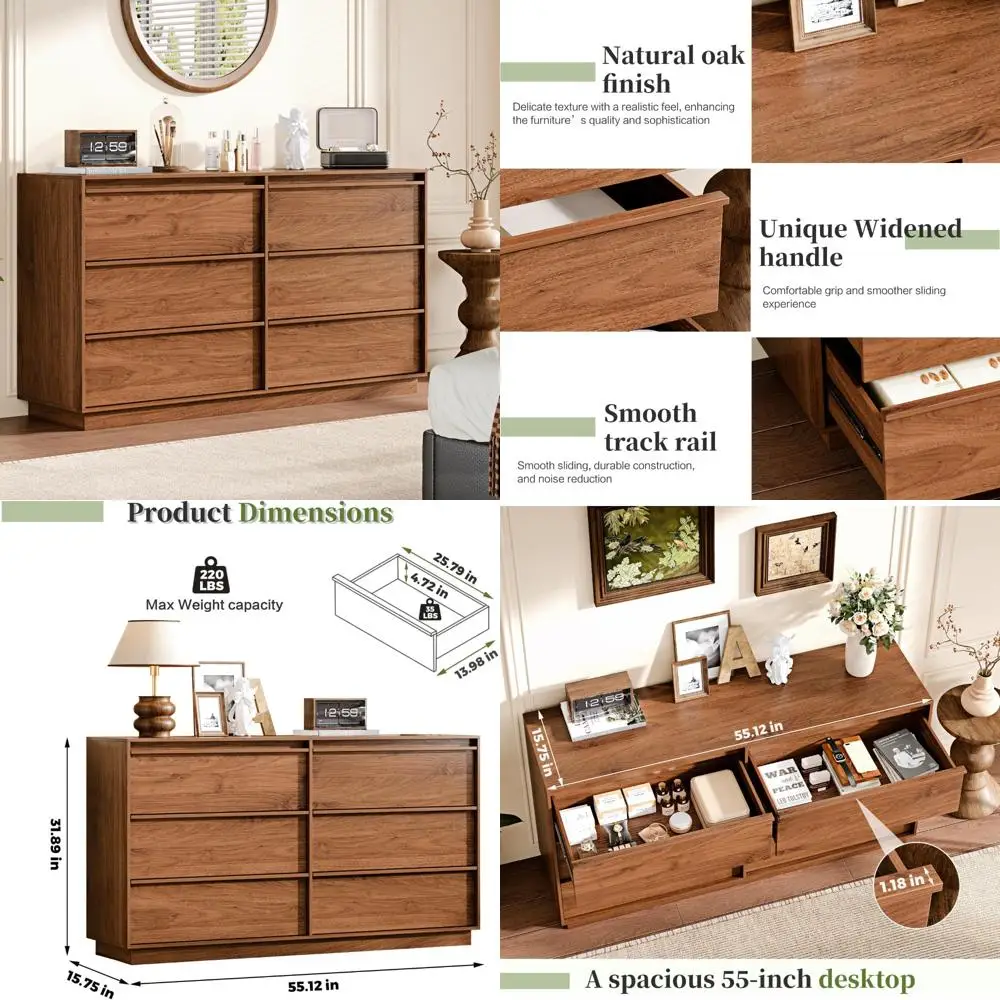 Contemporary Storage Chest with 6 Drawers, Organizer for Clothing, Spacious Cabinet Suitable for Living Spaces and Bedrooms, Mul
Contemporary Storage Chest with 6 Drawers, Organizer for Clothing, Spacious Cabinet Suitable for Living Spaces and Bedrooms, Mul