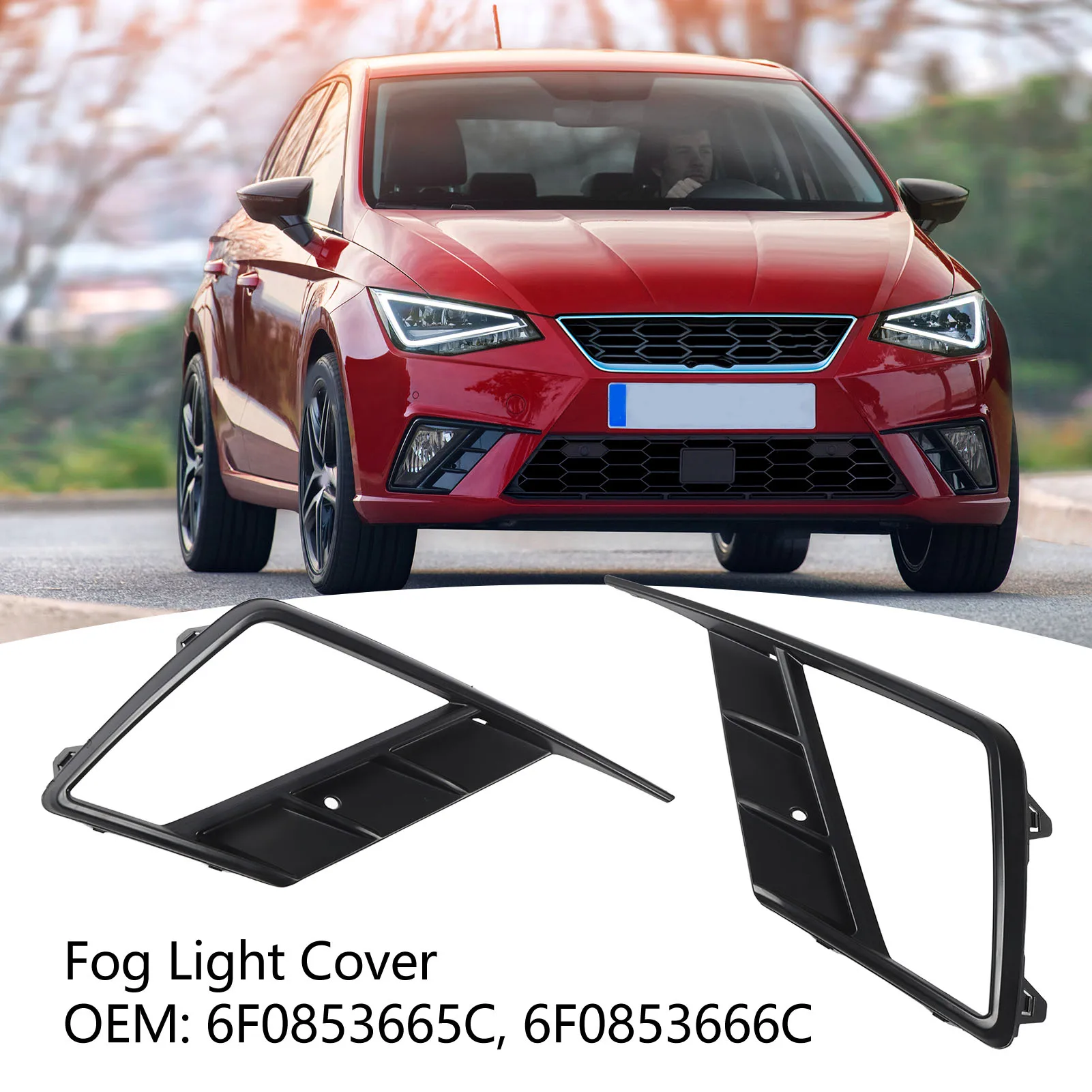 Нижняя противотуманная решетка переднего бампера 6F0853665C Замена для SEAT Ibiza FR MK5 Pre‐Facelift 2017-2021
Нижняя противотуманная решетка переднего бампера 6F0853665C Замена для SEAT Ibiza FR MK5 Pre‐Facelift 2017-2021