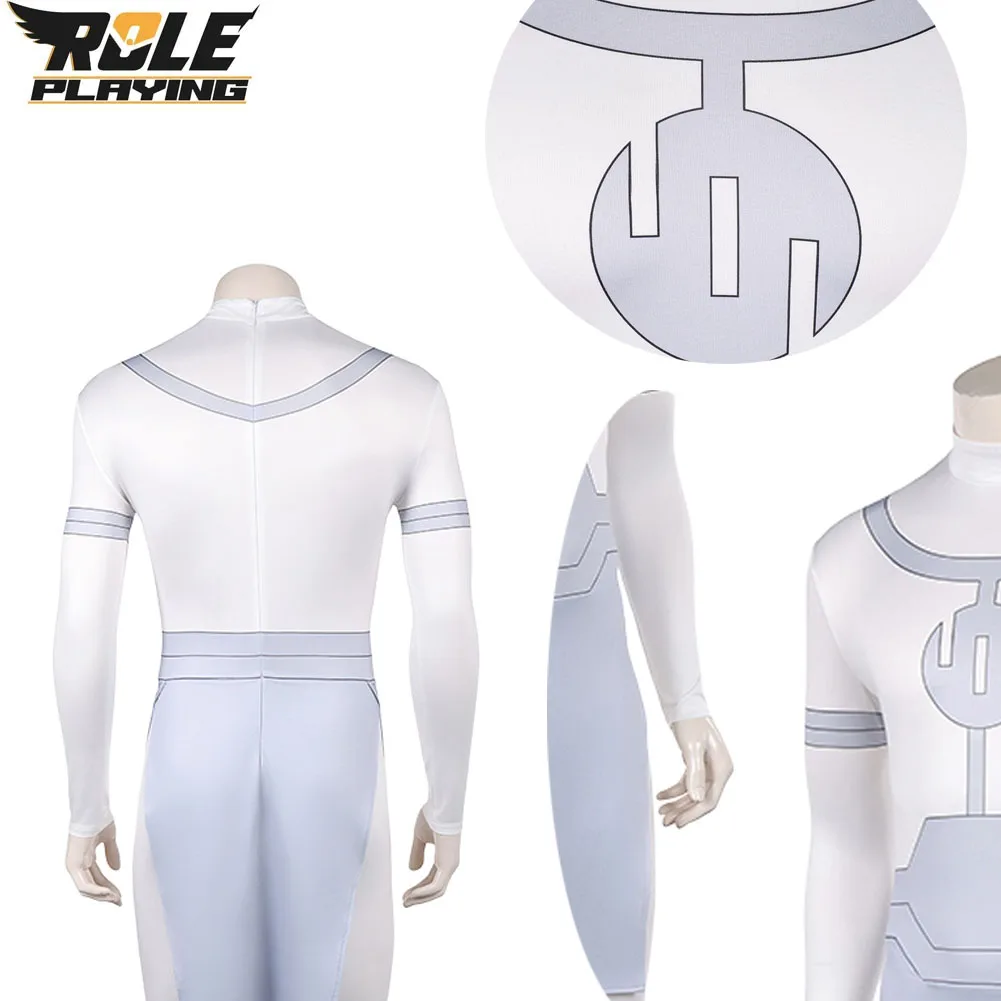 Invincible Mark Grayson Cosplay Costume Jumppsuit Men Fantasy White Bodysuit Disguise Clothing Halloween Carnival Party Suit
Invincible Mark Grayson Cosplay Costume Jumppsuit Men Fantasy White Bodysuit Disguise Clothing Halloween Carnival Party Suit